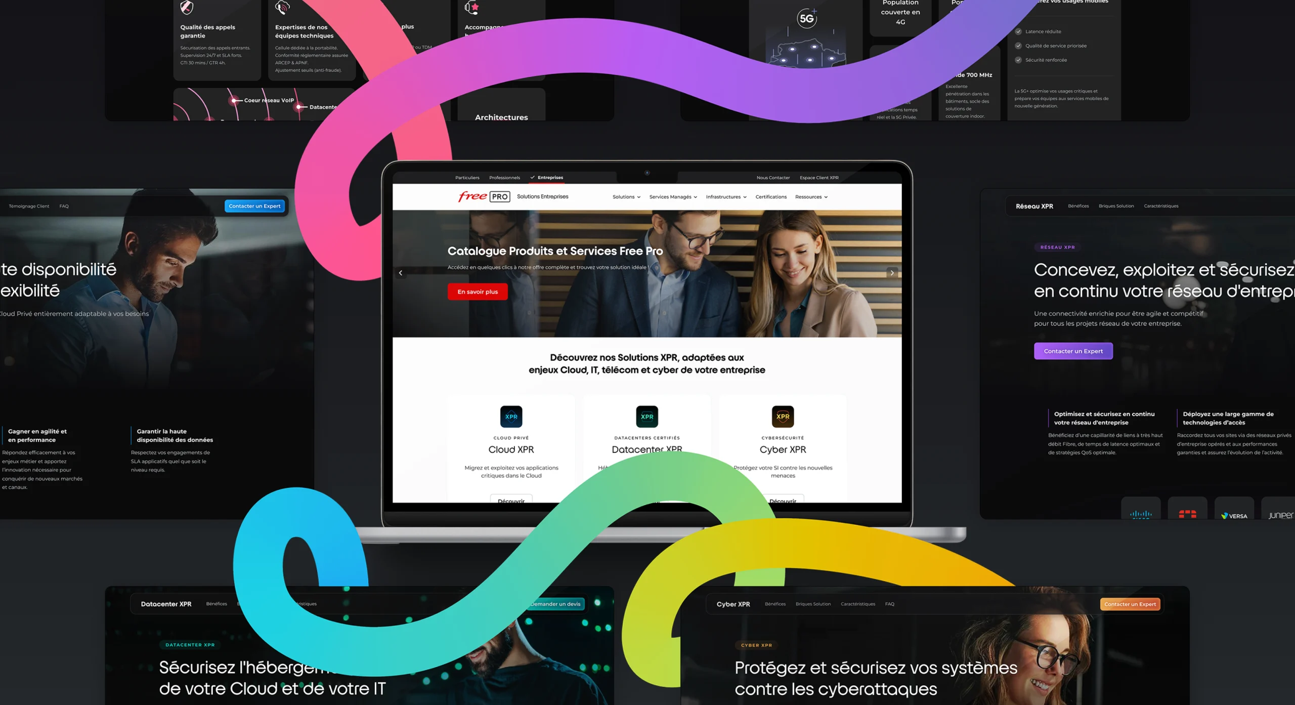 Interfaces du site Solutions XPR