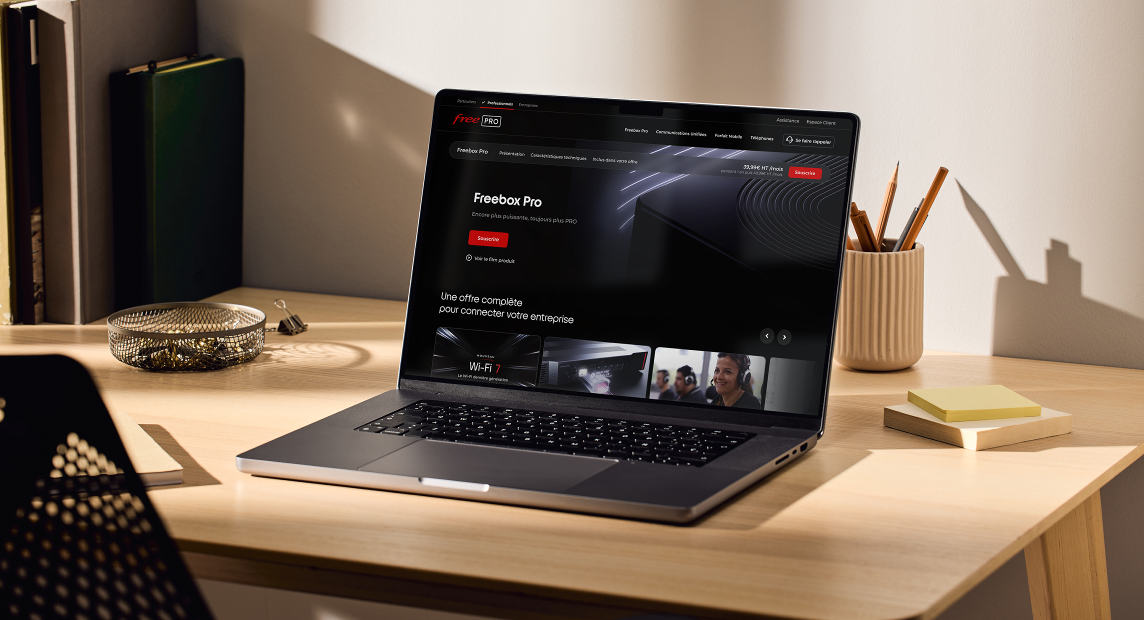 Visuel de la page produit Freebox Pro