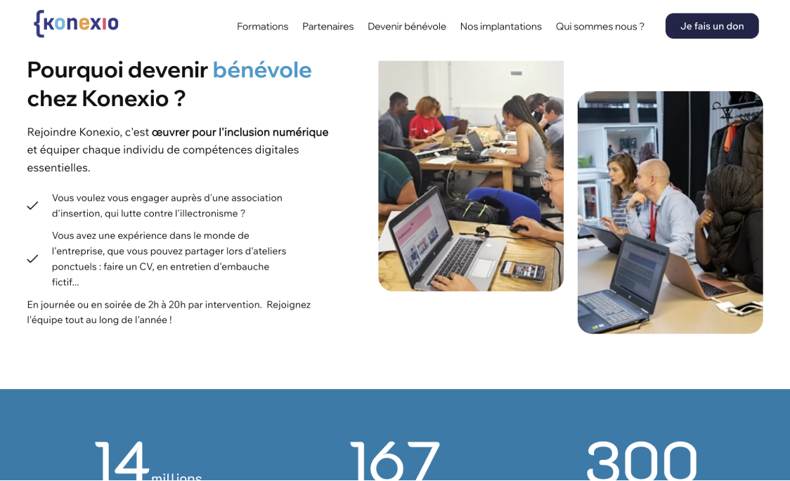Visuel de la page devenir bénévole
