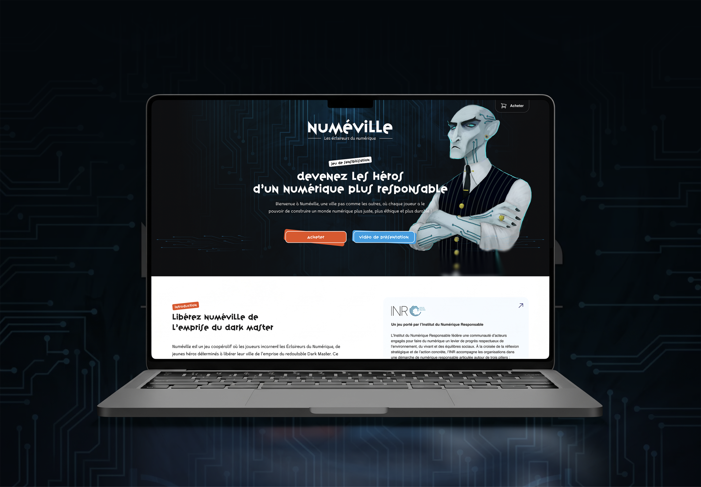 Visuel de la page d'accueil du site Numéville